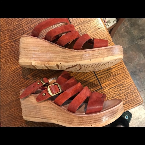 *SOLD* Free People x A.S.98/AS98 leather wedge platform sandals with buckles - Picture 8 of 14